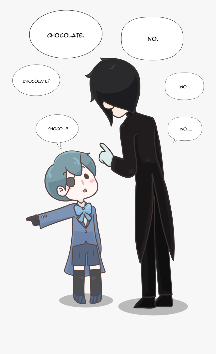 Insert Awesome Title Here - Ciel Sebastian Black Butler, Transparent Clipart