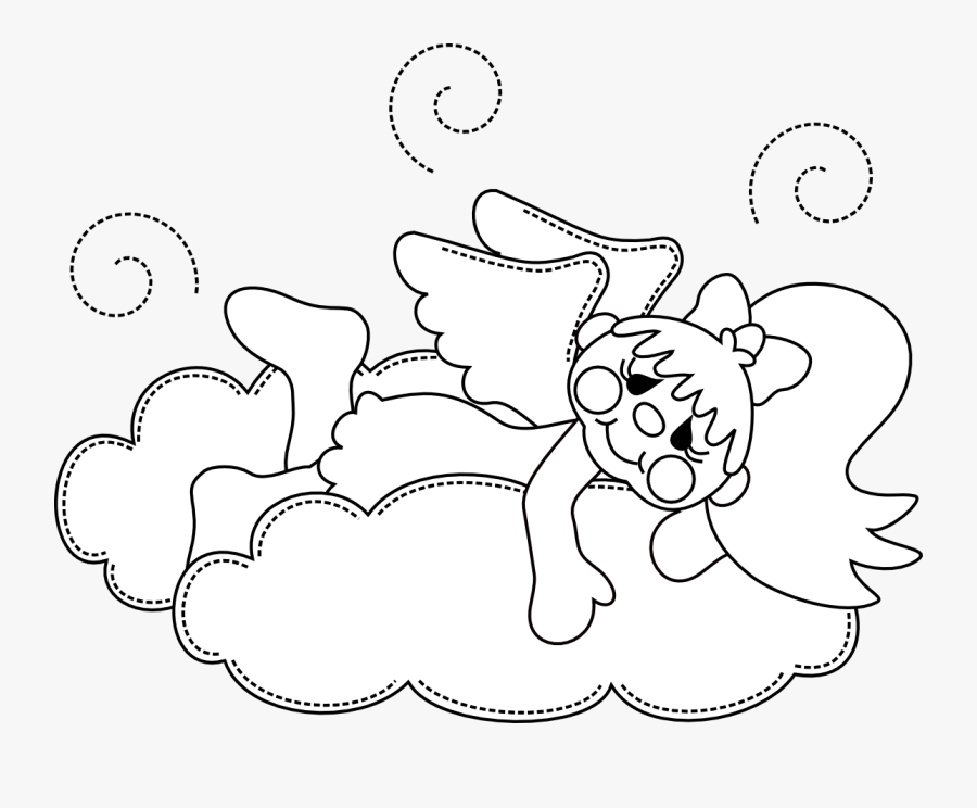 Transparent Heavenly Clouds Clipart - Coloring Book, Transparent Clipart