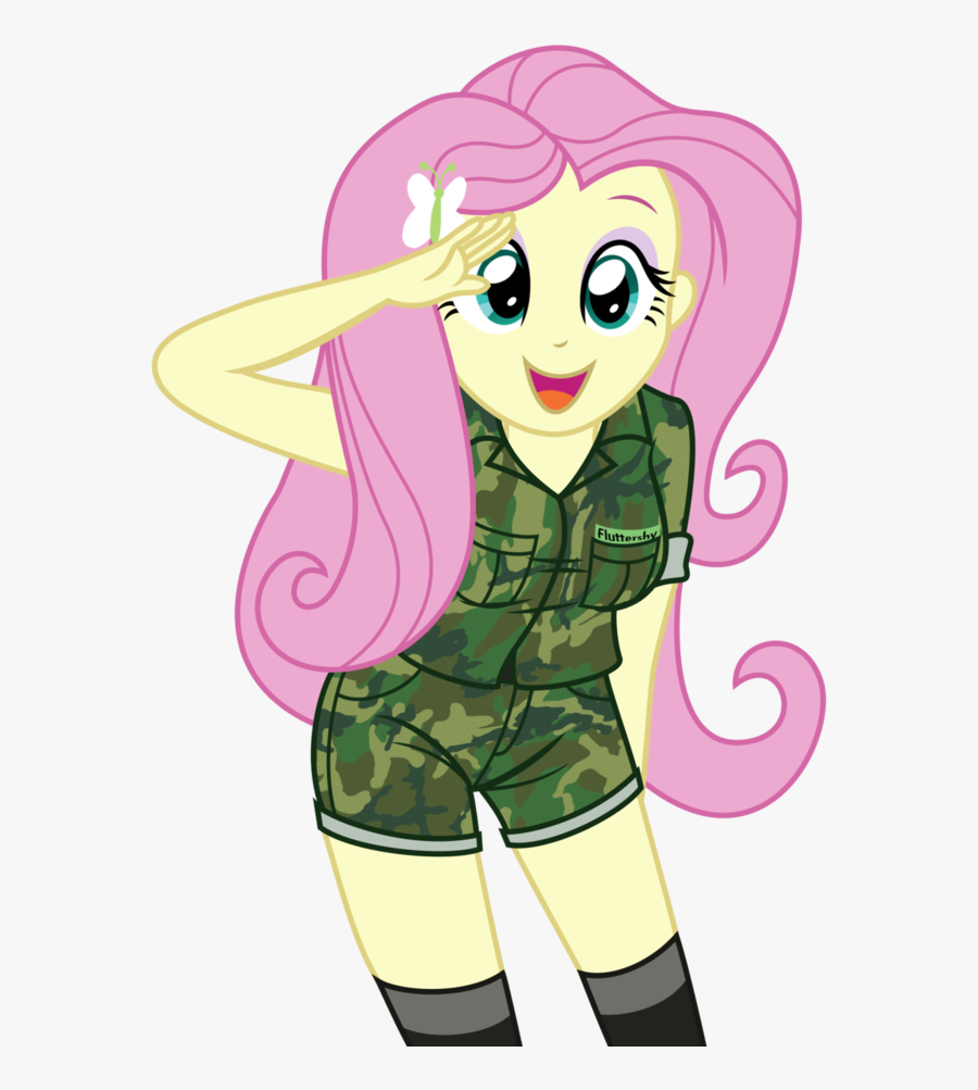 Military Clipart Military Uniform - Fluttershy Equestria Girl Military, Transparent Clipart