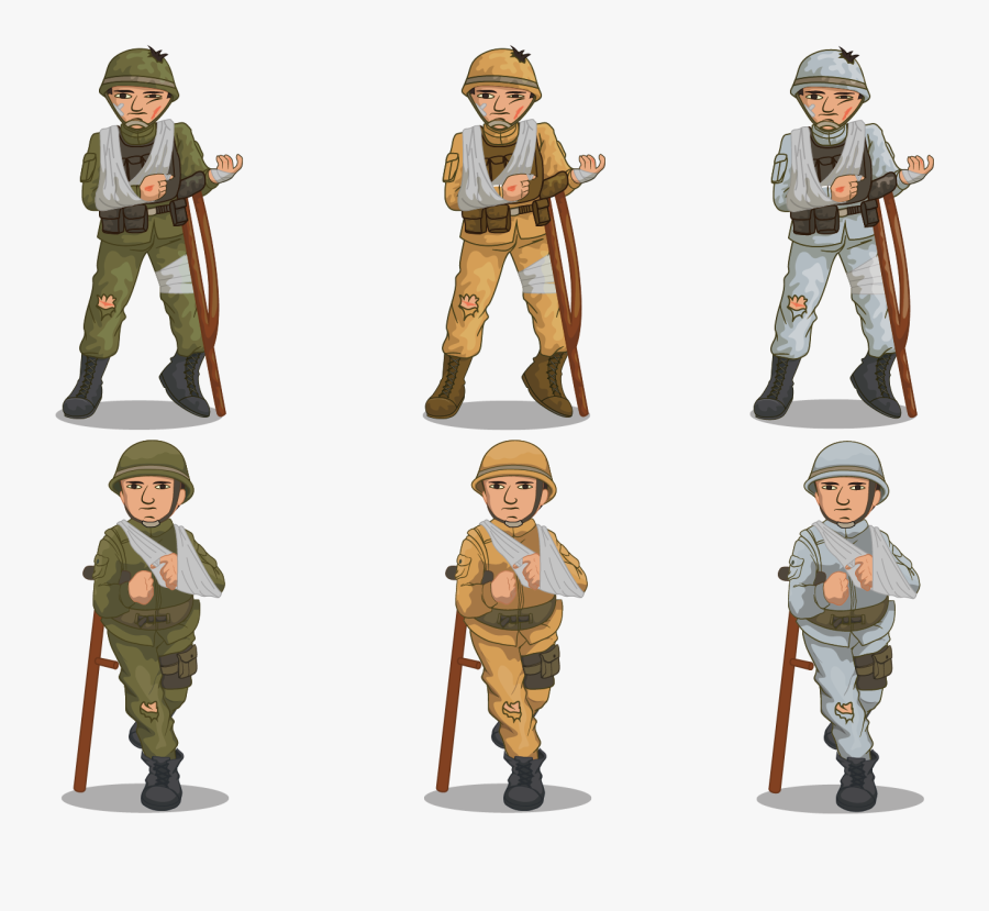 Soldier Euclidean Vector Wounded In Action Clip Art - Injured Soldier Png, Transparent Clipart