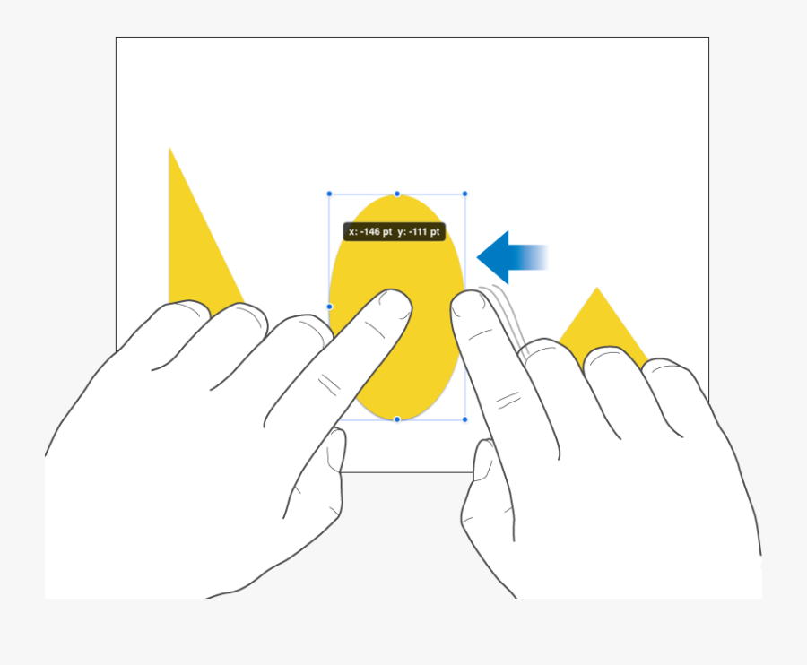 One Finger Holding An Object While Another Finger Swipes - Illustration, Transparent Clipart