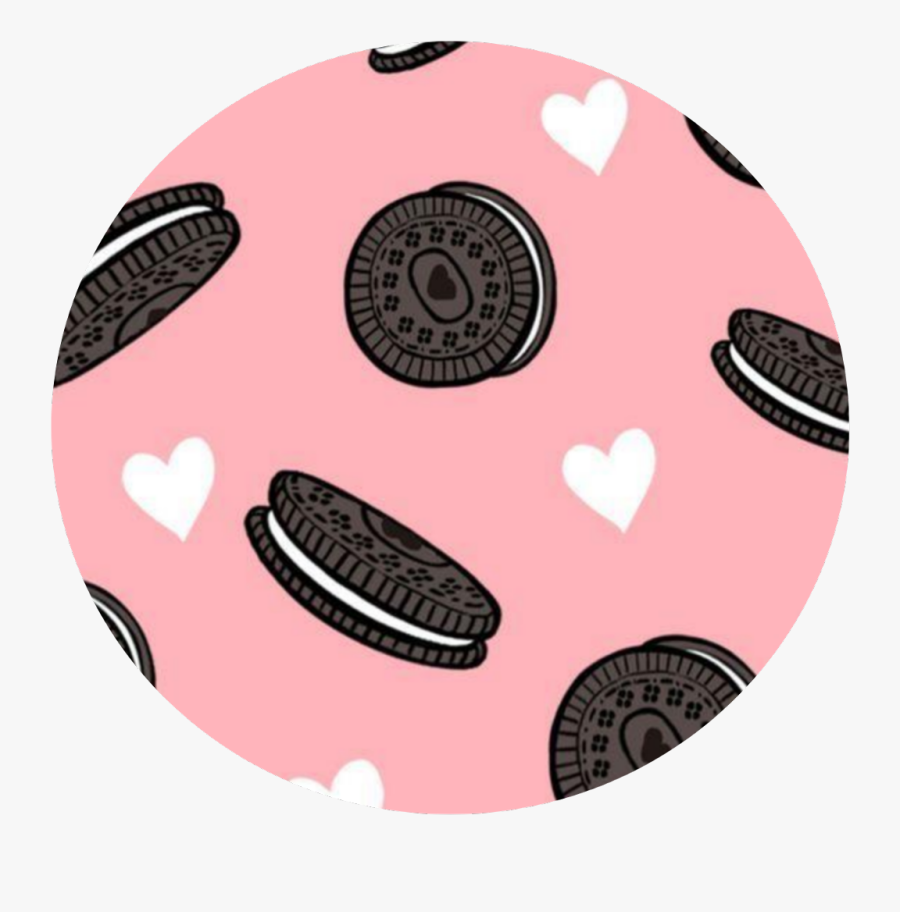#oreo #white #black #pink #heart #aesthetic #aestheticcircle - Oreo Cute Background, Transparent Clipart