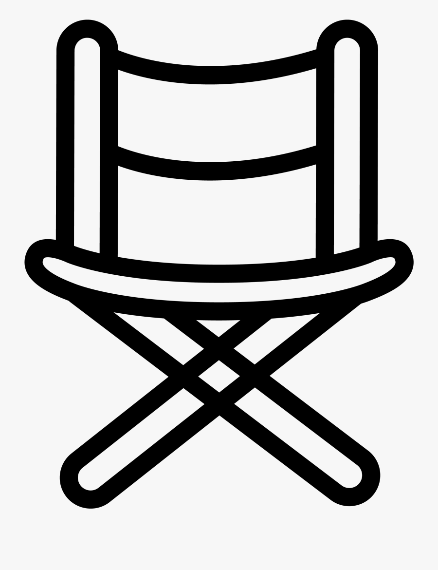 Silla Director De Cine Dibujo Clipart , Png Download - Director Chair Black And White Cartoon, Transparent Clipart