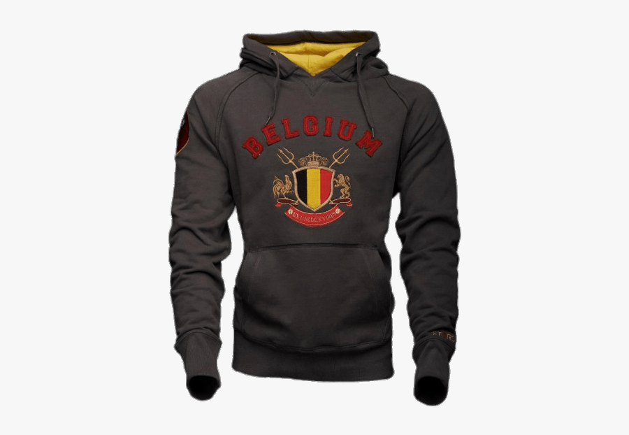 Starsmade Belgium Hoodie Grey - Pull Officiel Diables Rouges, Transparent Clipart