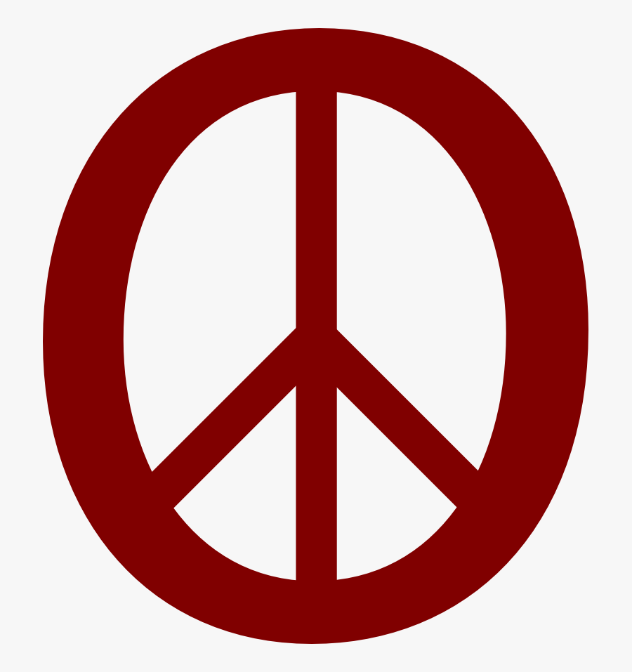 Maroon Peace Symbol 11 Dweeb Peacesymbol - Simbolo Amor Y Paz Png, Transparent Clipart