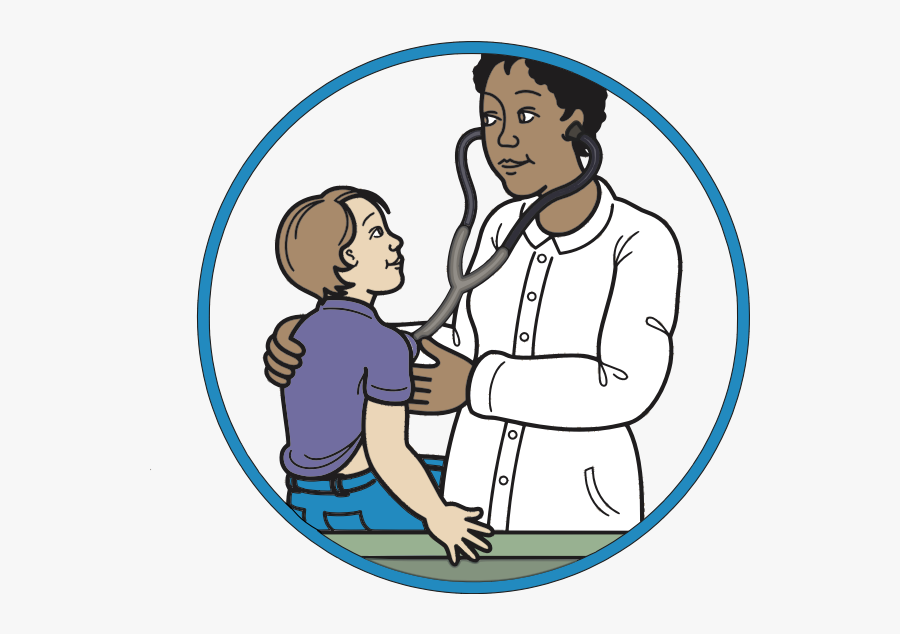 Doctor And Patient - Cartoon, Transparent Clipart