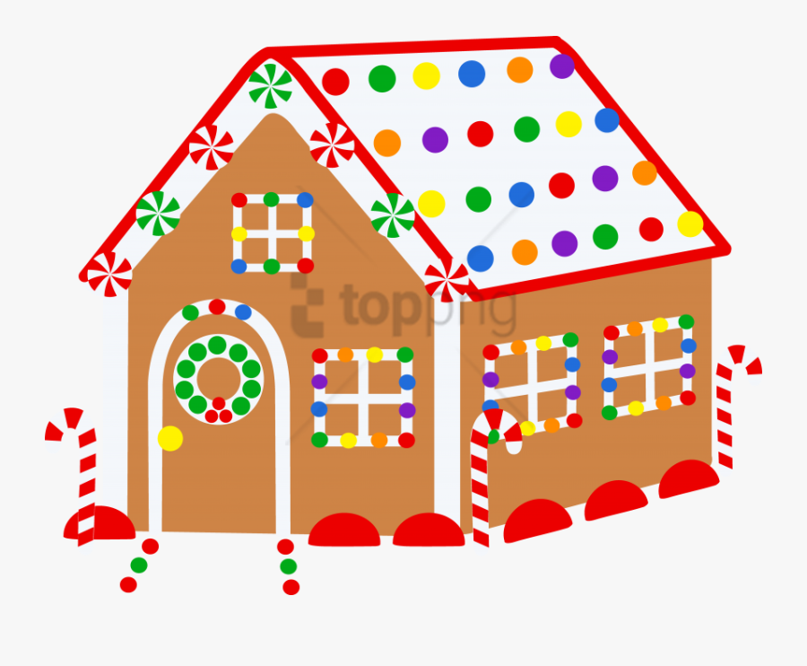 Transparent Houses Clipart Free - Christmas Gingerbread House Clipart, Transparent Clipart