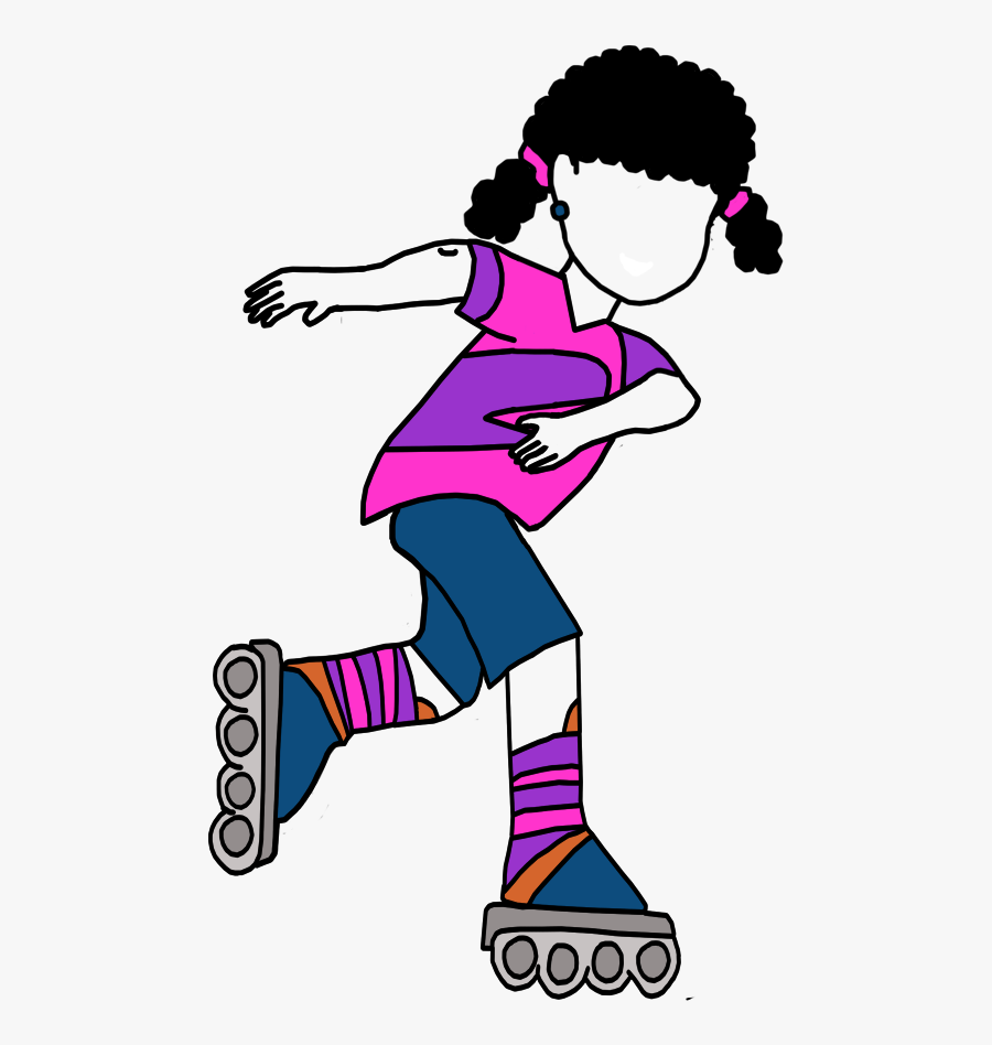 Roller Skating Girls Clipart, Transparent Clipart