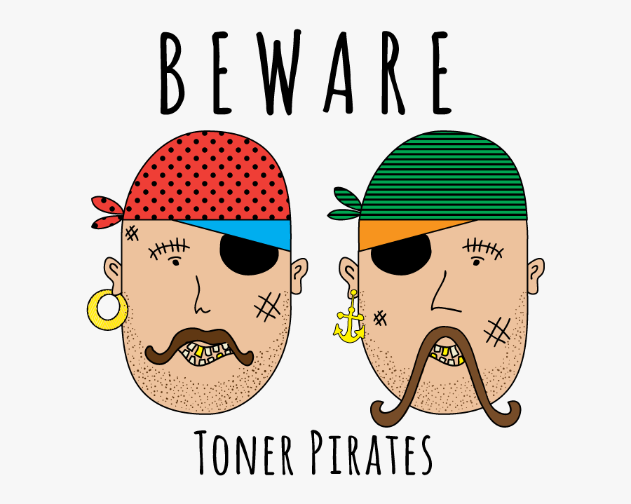 Beware Toner Pirates, Transparent Clipart