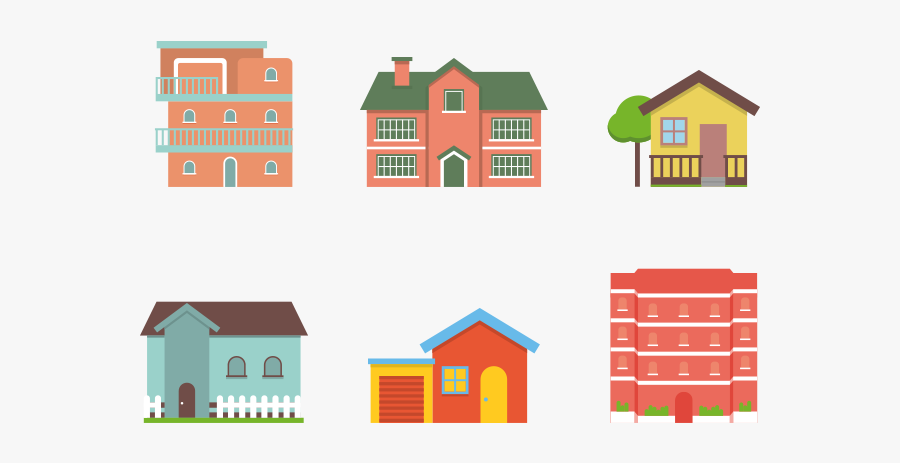 Property,house,real Art,building,facade,art - Flat Home Vector Png, Transparent Clipart