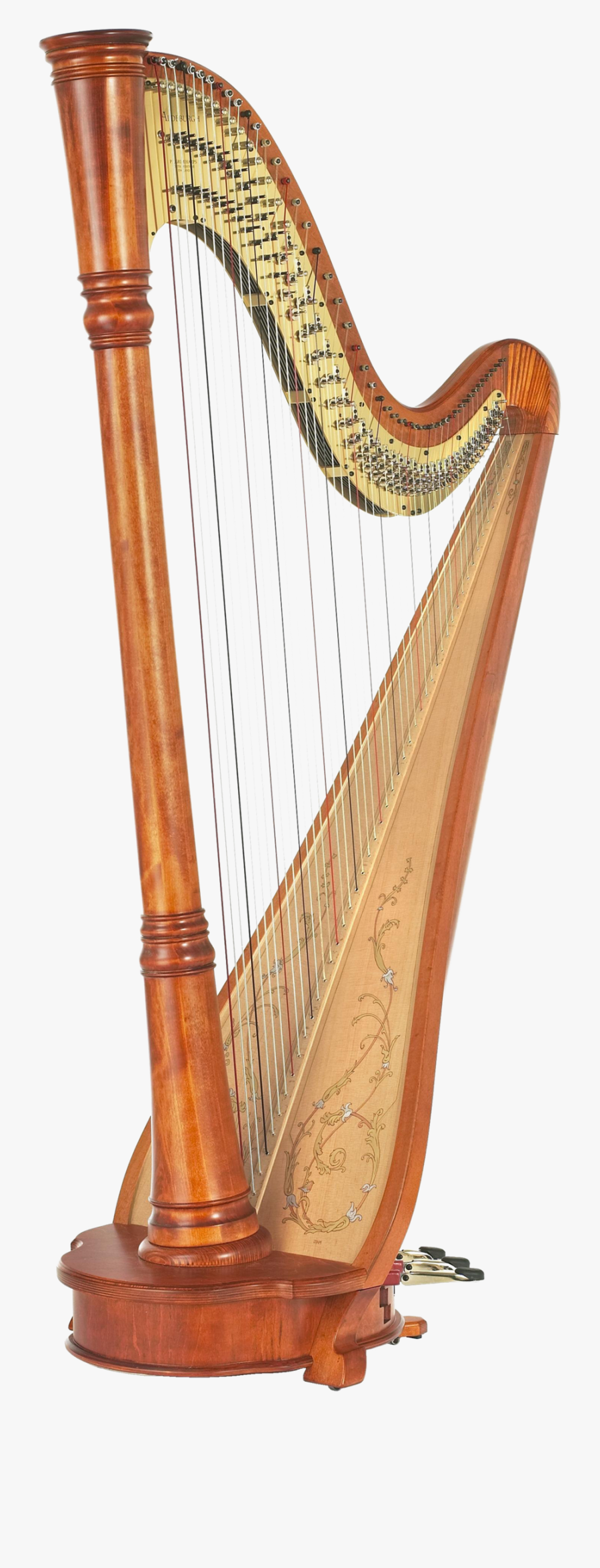 Wood Harp Png Hd Image - Pedal Harp, Transparent Clipart