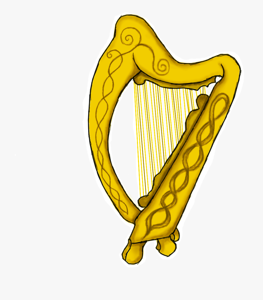 Harp - Irish Harp Transparent Background, Transparent Clipart