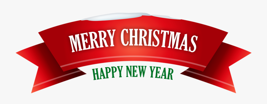 Picture - Merry Christmas And Happy New Year Banner, Transparent Clipart