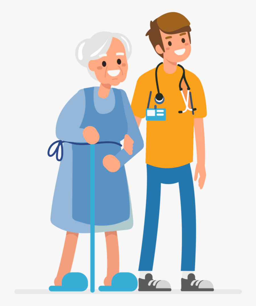 Seniornurse-rgb - Cartoon, Transparent Clipart
