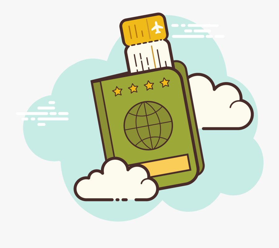 Passport Tickets Icon, Transparent Clipart