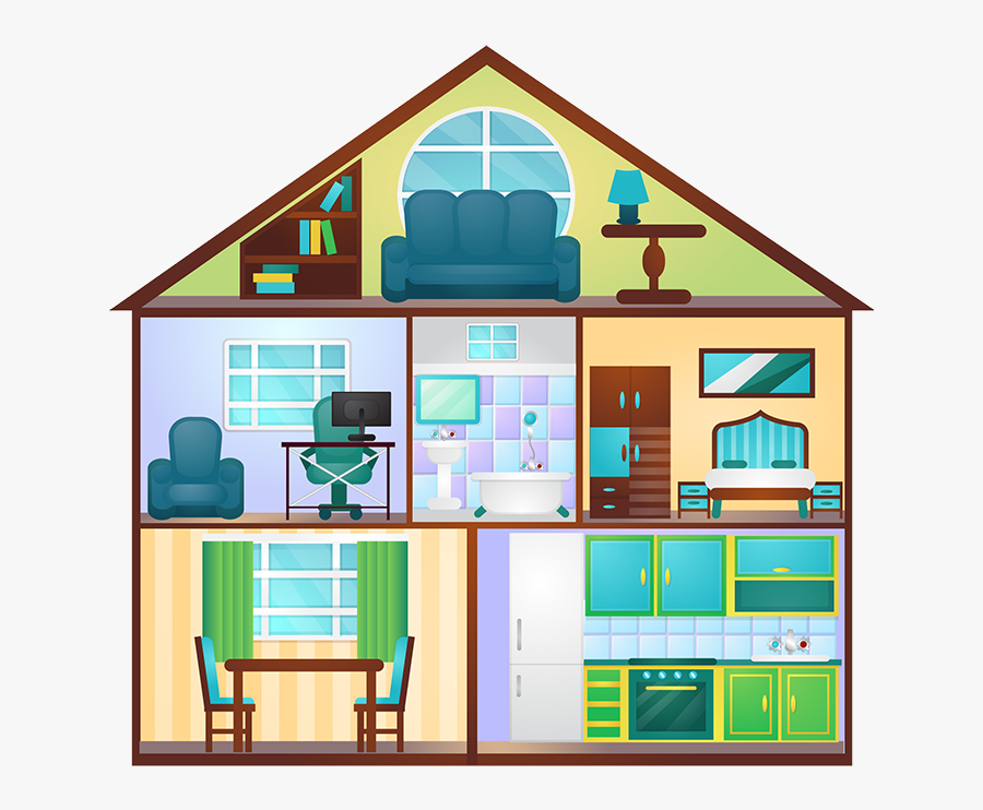Rooms In A House Clip Art, Transparent Clipart