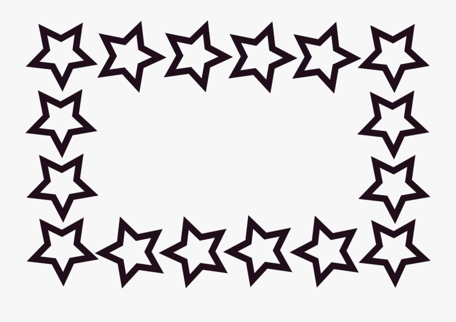 Angle,symmetry,area - Star Border Clip Art, Transparent Clipart