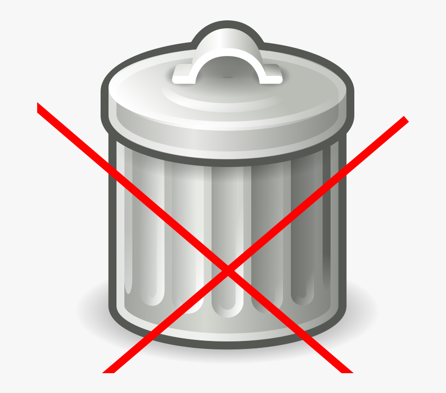 Crossed Out Rubbish Bin - Rubbish Bin Crossed Out, Transparent Clipart