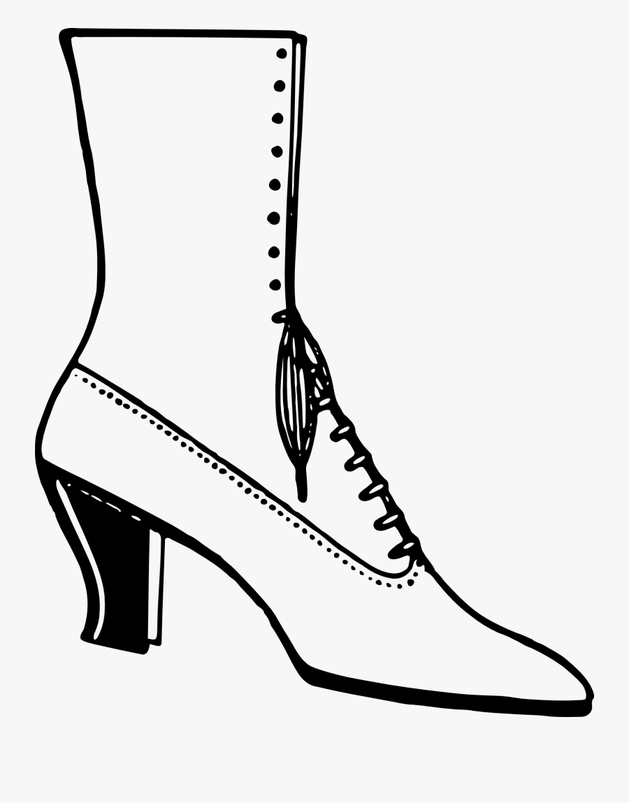 Victorian Boot Clip Art, Transparent Clipart