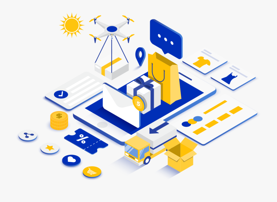 Isometric Tech Png Transparent, Transparent Clipart
