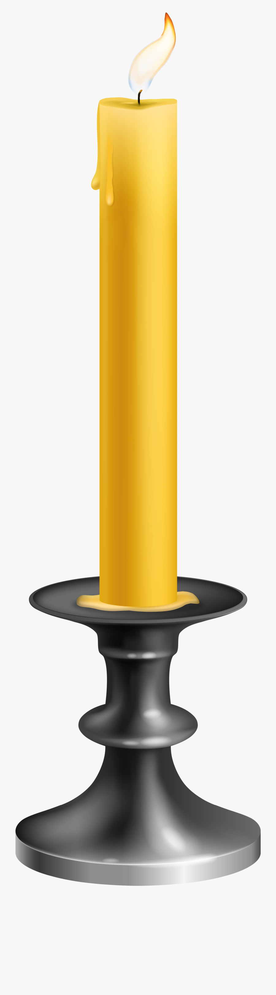 Silver Candlestick Png Clip Art - Candlestick Clip Art, Transparent Clipart