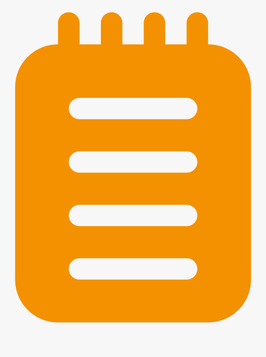 Notes Icon Orange, Transparent Clipart