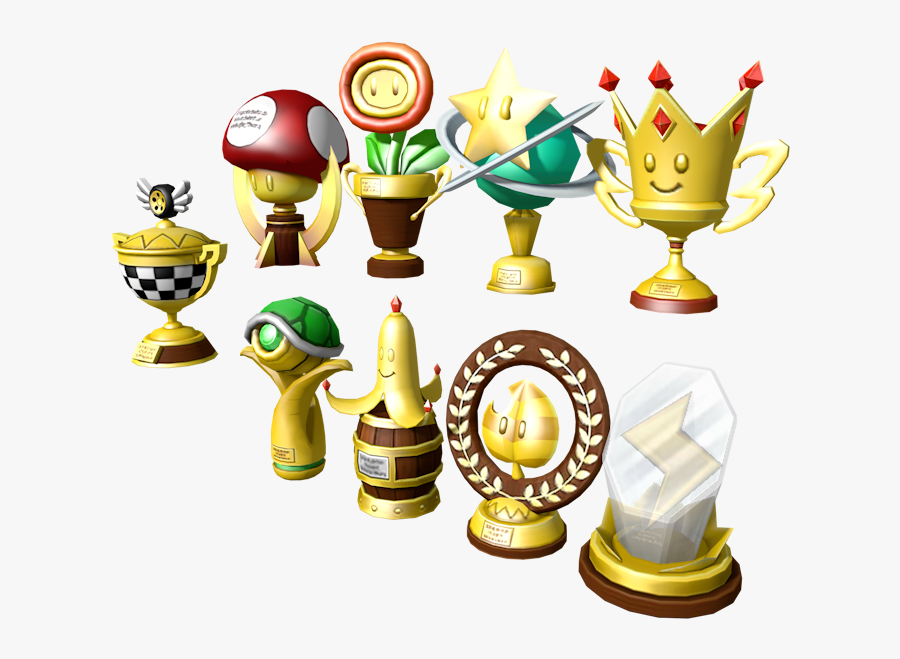 Mario Kart All Trophies, Transparent Clipart