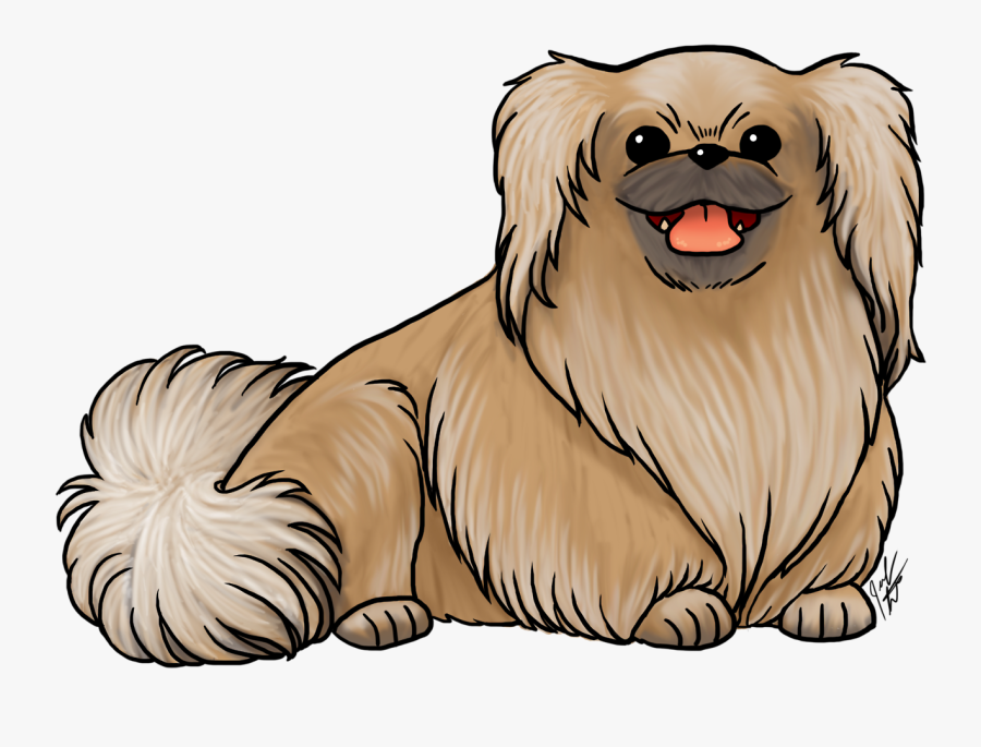 Clipart Dog Gsp - Pekingese Dog Cartoon, Transparent Clipart