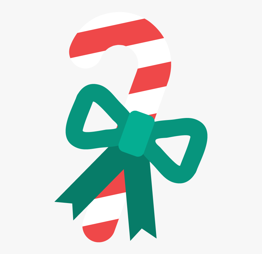 Candy Cane Vector, Transparent Clipart