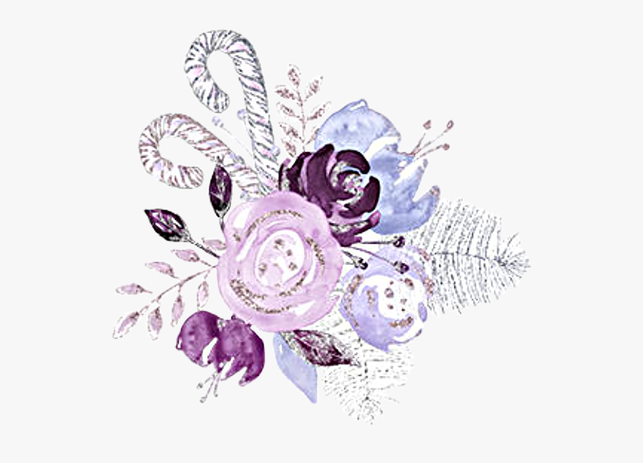 #watercolor #flowers #designer #clipart #candycane - Illustration, Transparent Clipart
