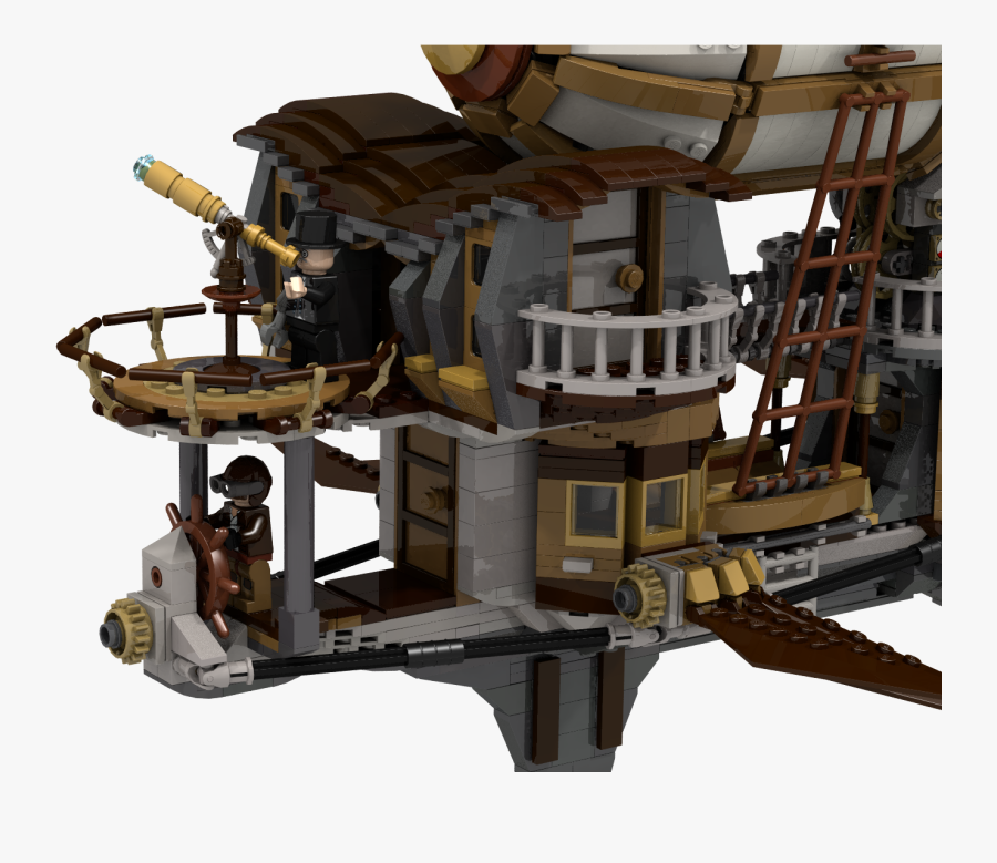 Transparent Spooky Forest Clipart - Steampunk Airships, Transparent Clipart