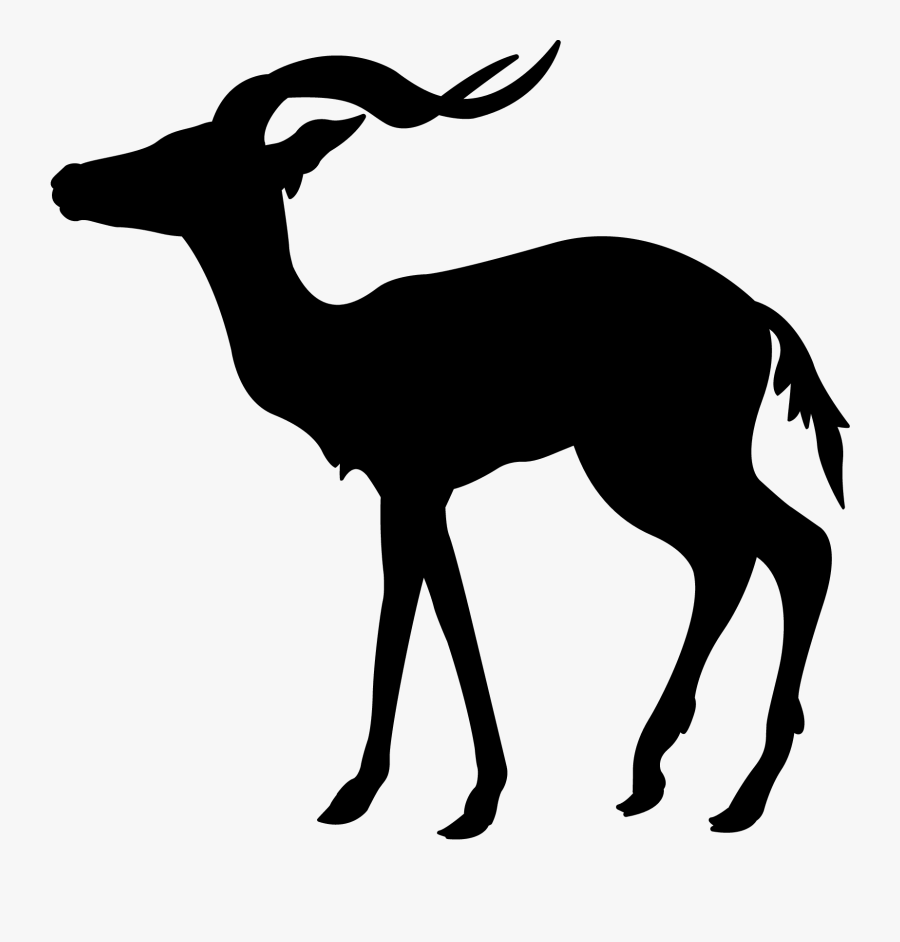 Deer Gazelle M Clip Art Fauna Silhouette - Deer, Transparent Clipart
