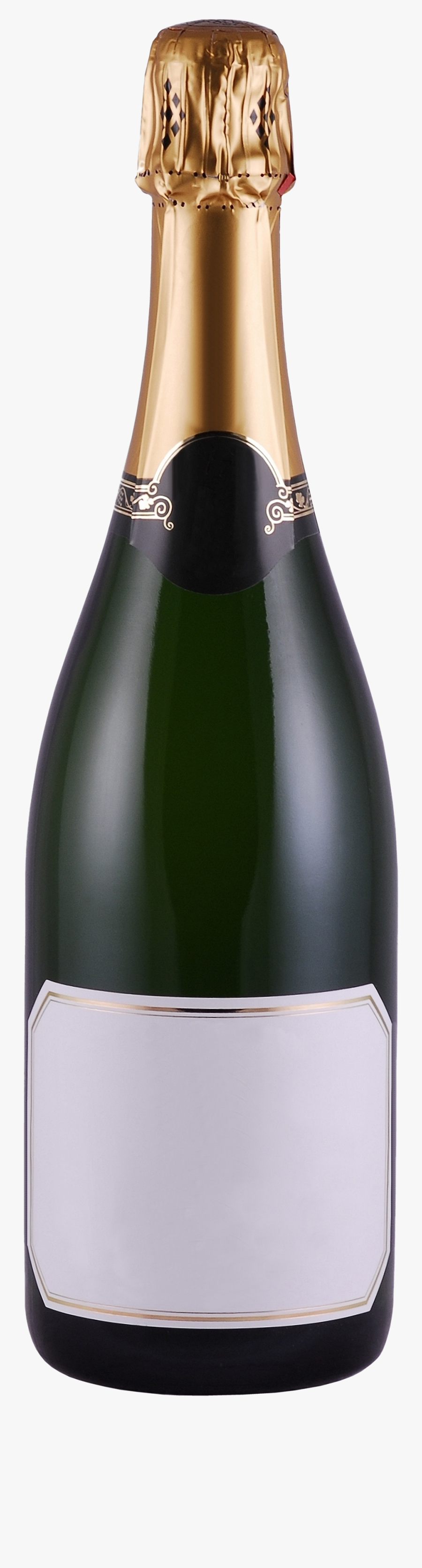 Transparent Free Champagne Clipart - Blank Champagne Bottle Png, Transparent Clipart