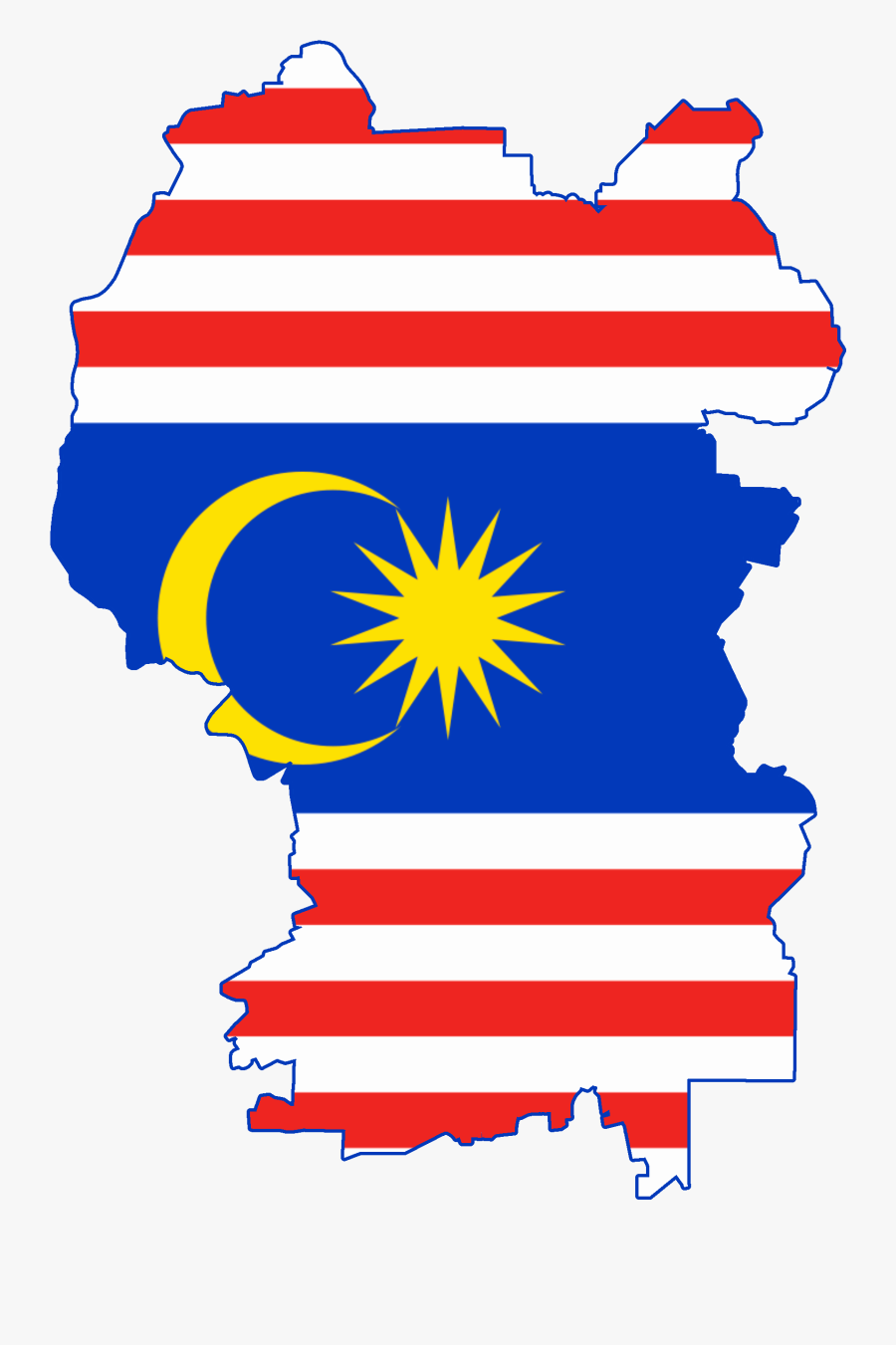 Malaysia Flag Transparent Png - Malaysia Map Flag Png, Transparent Clipart