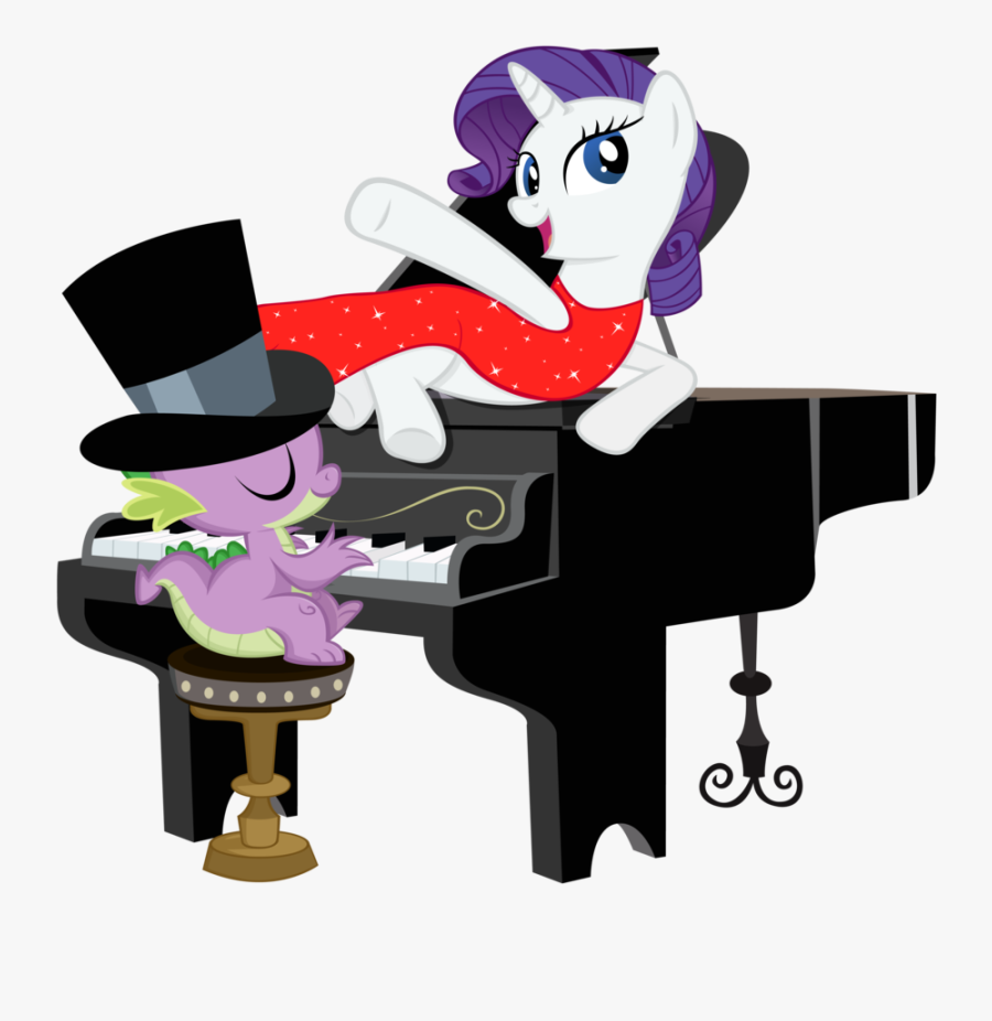 Spike Rarity Pinkie Pie Rainbow Dash Twilight Sparkle - Cartoon Piano Background, Transparent Clipart