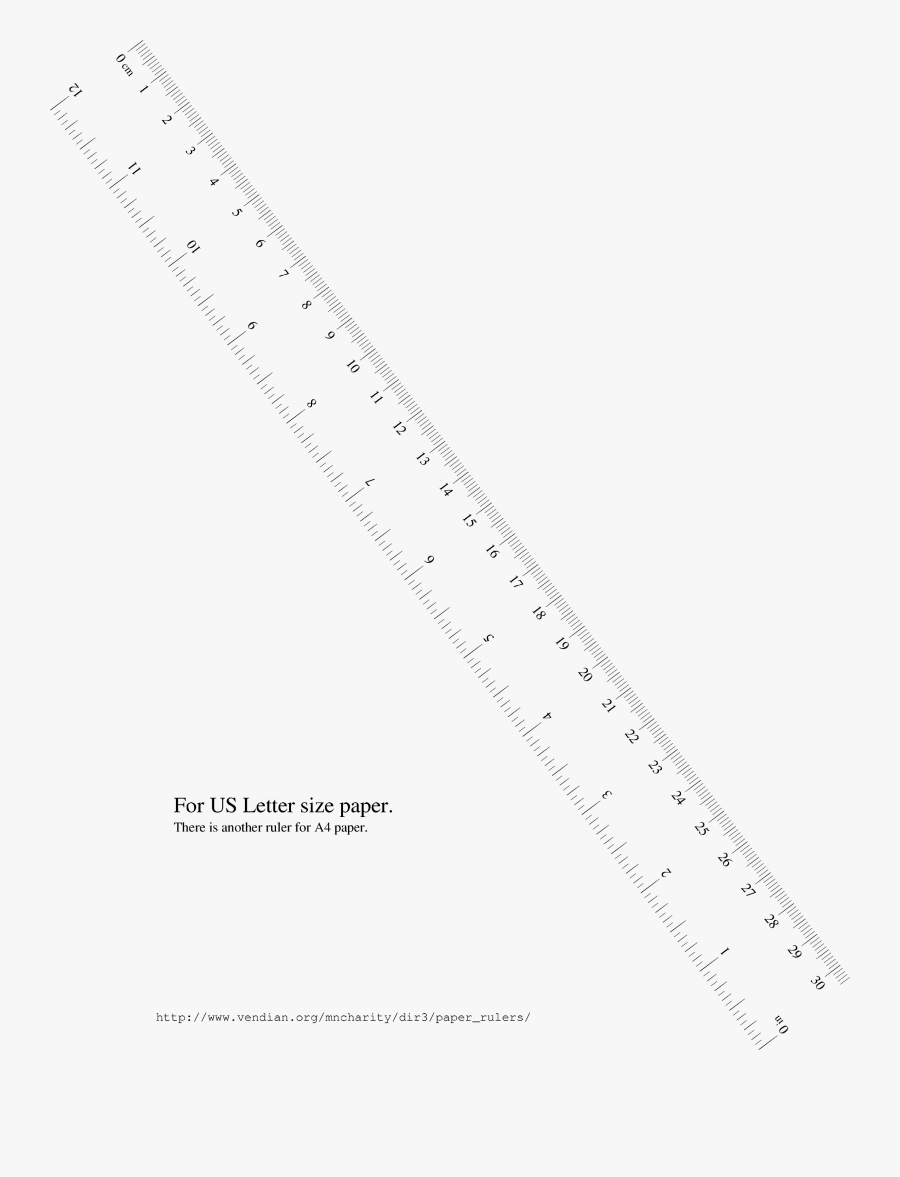 Ruler Centimeter Millimeter Inch Measurement - Average Ruler In Cm, Transparent Clipart