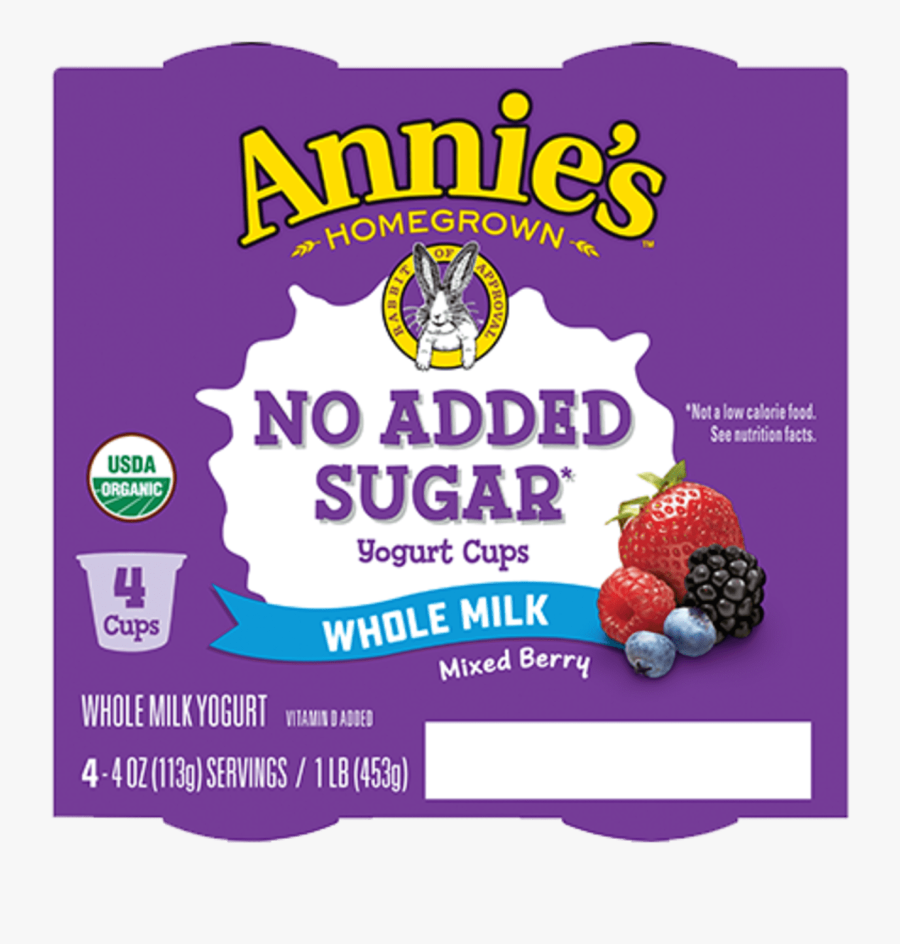Annie's No Sugar Added Yogurt, Transparent Clipart
