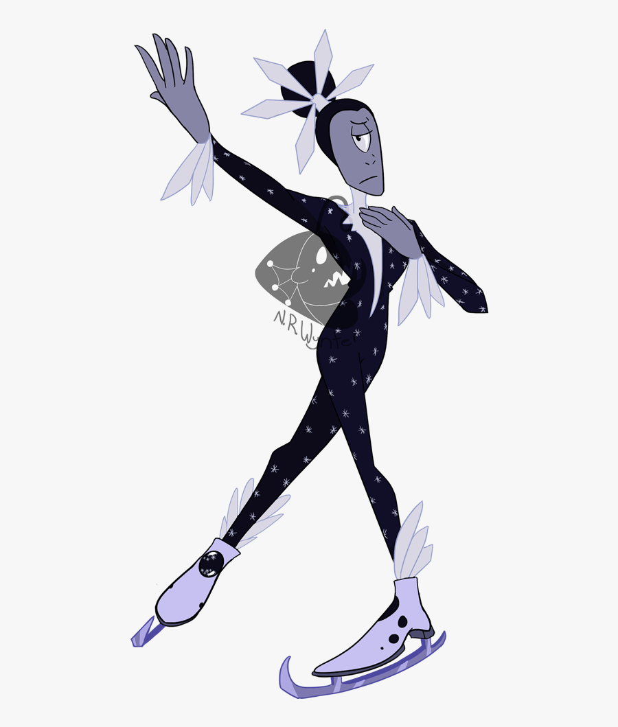 Transparent Pair Of Ice Skates Clipart - Gemsona Snowflake Obsidian, Transparent Clipart