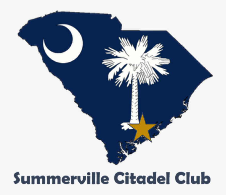 South Carolina Flag Map, Transparent Clipart