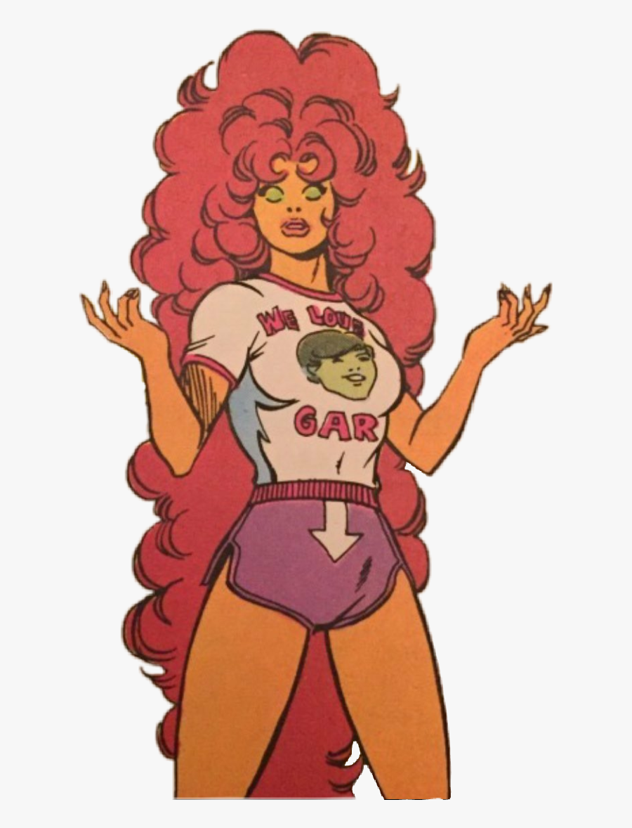#starfire #vintage #comic #old #marvel #teentitans - Starfire Old Comic, Transparent Clipart