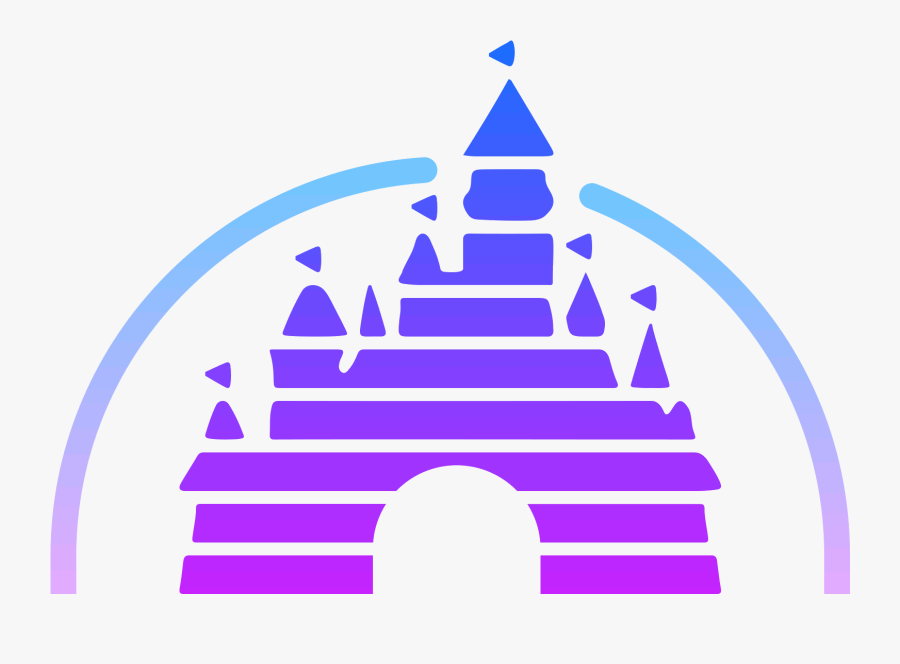 Disneyland The Walt Disney Company Vector Graphics - Castle Blue Disney Logo, Transparent Clipart