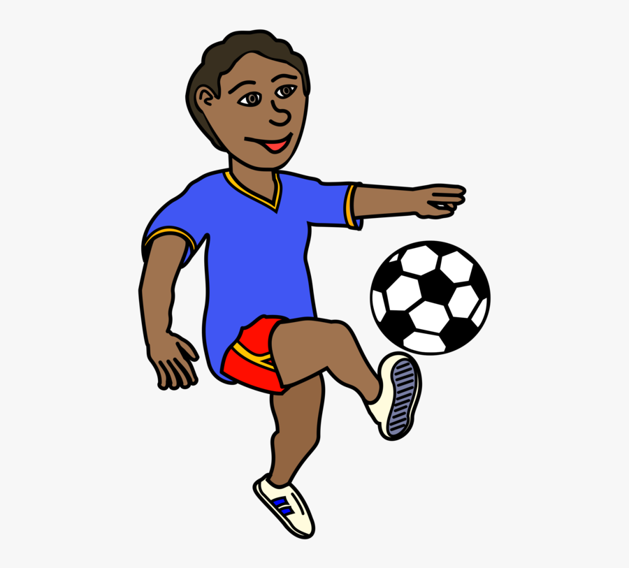 Play,ball,thumb - Playing Football Clipart Black And White, Transparent Clipart