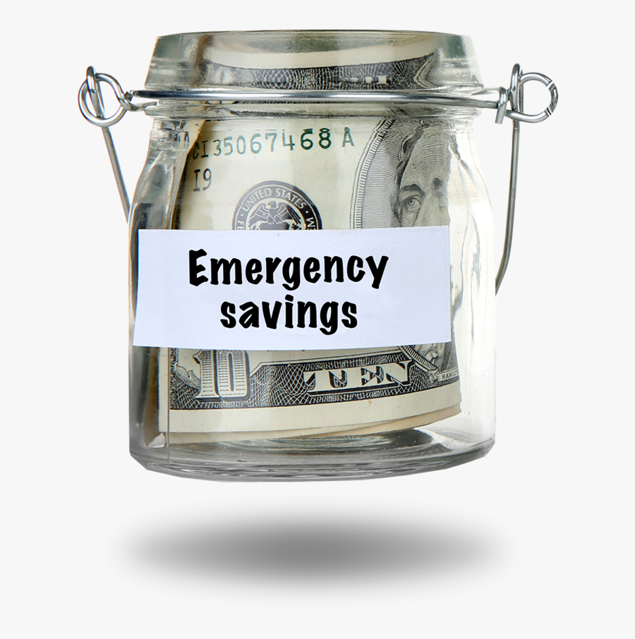 Emergency Savings Jar - Cash, Transparent Clipart