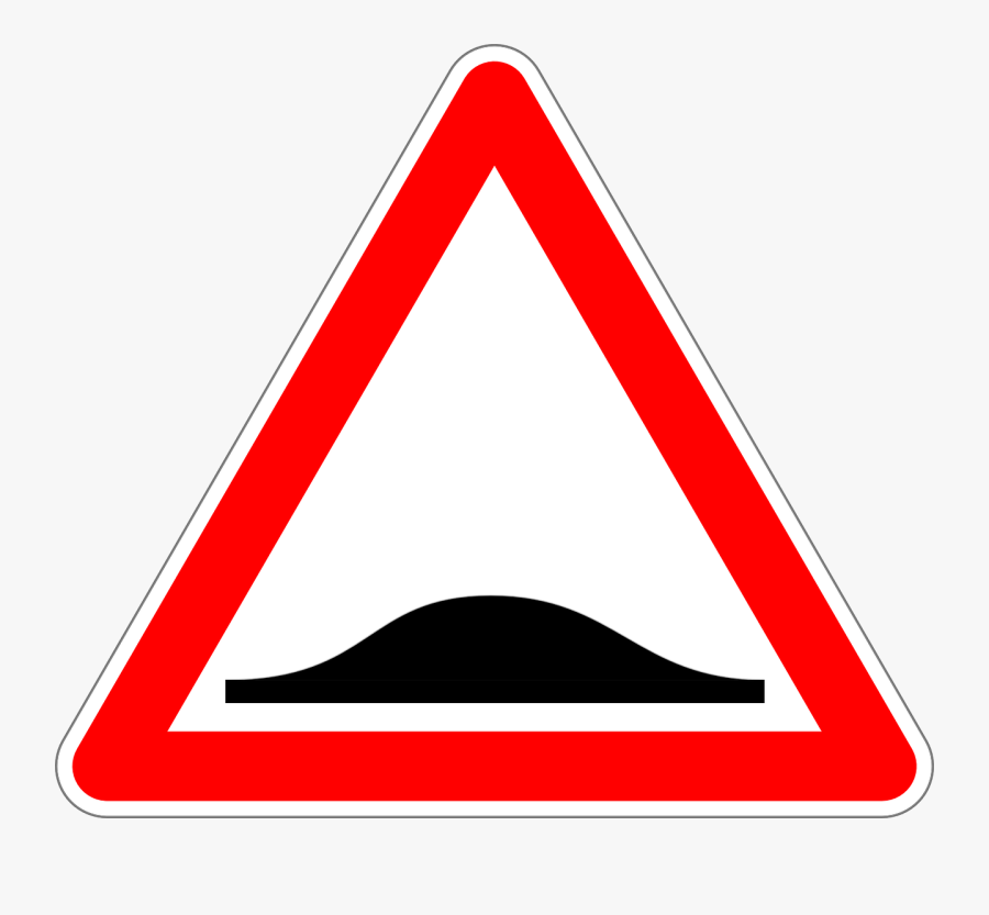 Uneven Road Traffic Sign Sign Free Photo - Road Sign Speed Bump, Transparent Clipart