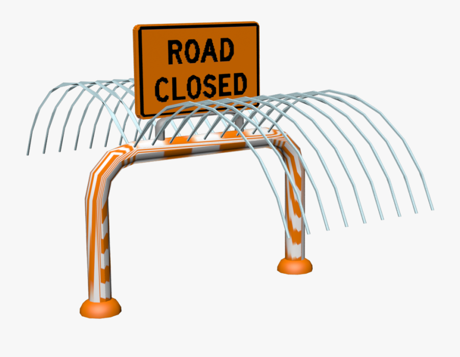 Road Closed Rain Bar, Transparent Clipart