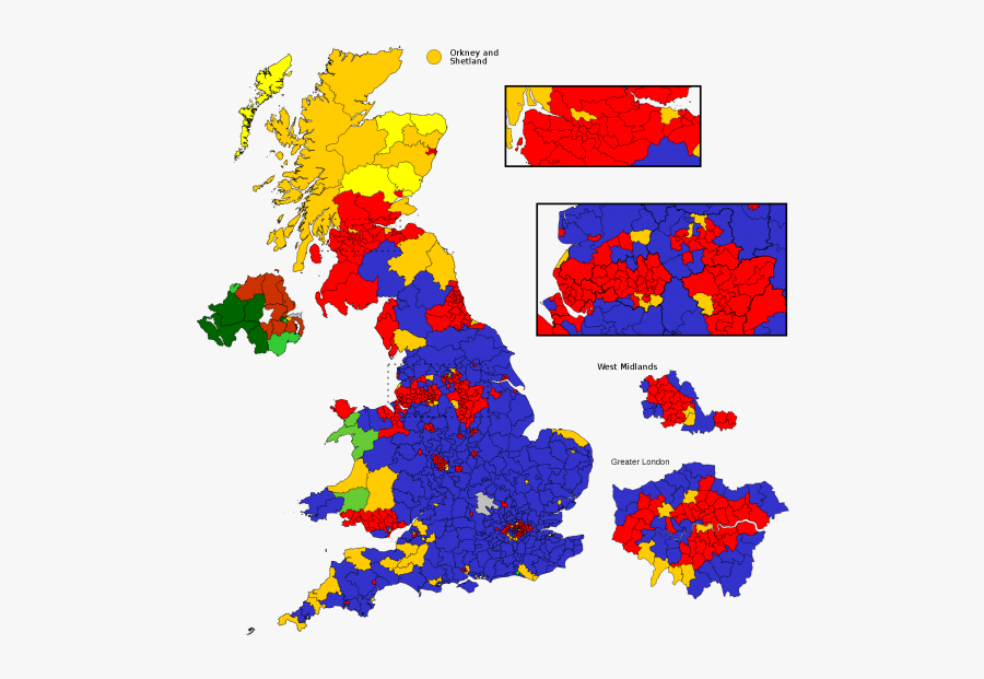 General Election Map Uk, Transparent Clipart