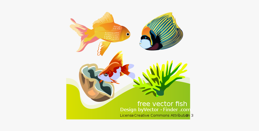 Free Vector Fish - Cartoon Fish Plants, Transparent Clipart