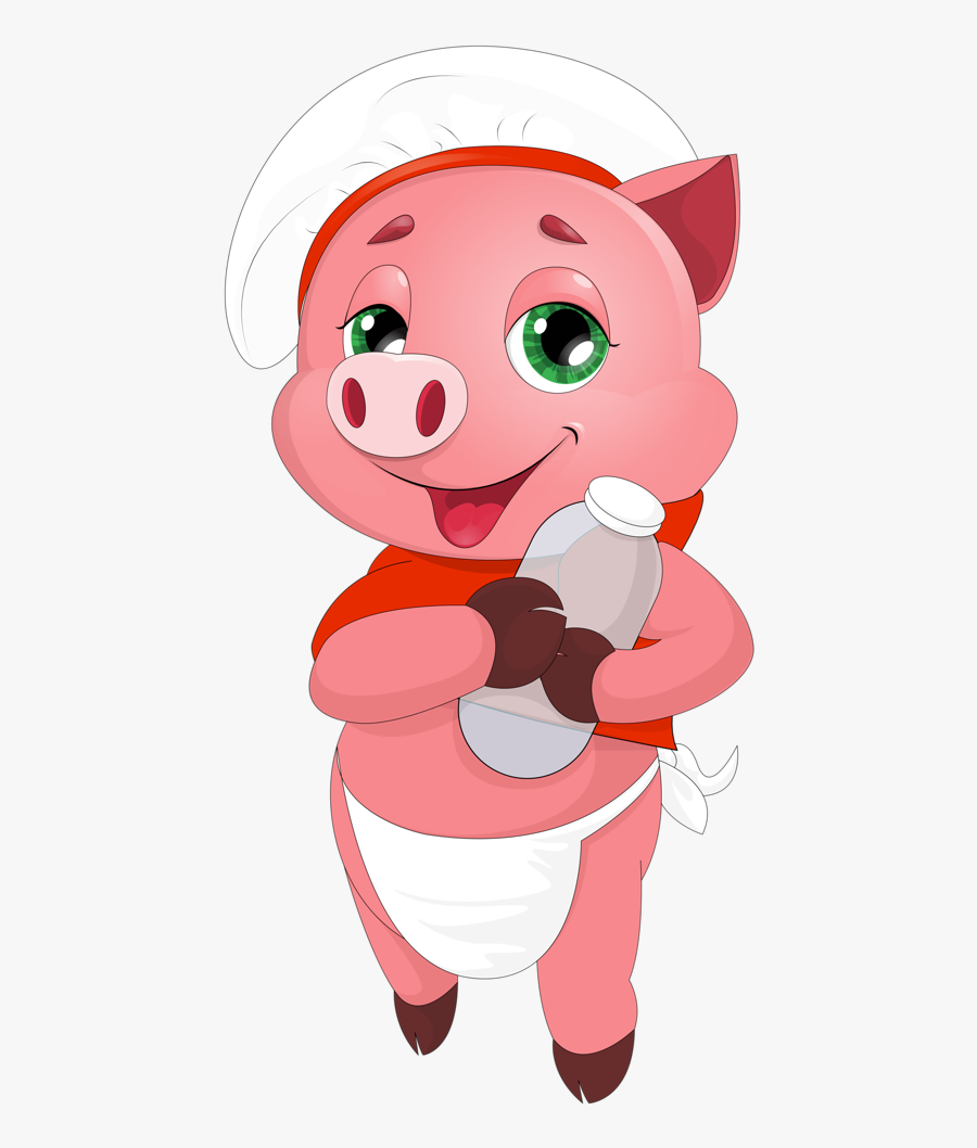 Поросенок Мультяшный Пнг, Transparent Clipart