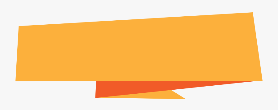 Orange Banner Origami - Banner Origami Png, Transparent Clipart