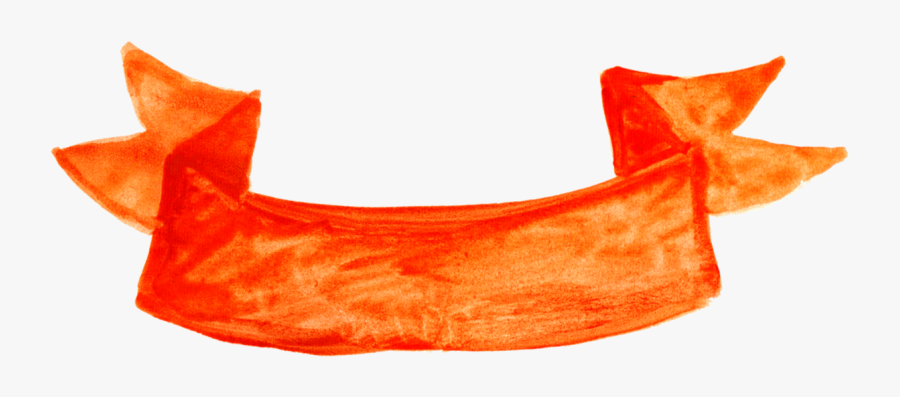 Watercolor Banner Orange14 - Watercolor Transparent Orange, Transparent Clipart